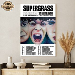 Supergrass I Should Coco 30th Anniversary 2025 UK Tour Poster Canvas