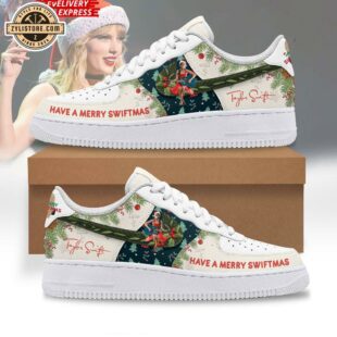 Taylor Swift Have A Merry Swiftmas Air Force 1 Shoes For Fans