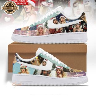 Taylor Swift Merry Swiftmas Air Force 1 Shoes For Fans