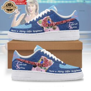 Taylor Swift Santa Have A Merry Swiftmas Air Force 1 Shoes For Fans