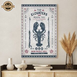 The Elovaters January 18 2025 MGM Music Hall At Fenway in Boston MA Tour Poster Canvas