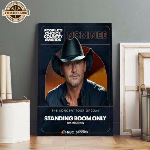 Tim McGraw Music Tour 2025 Poster Canvas Decor