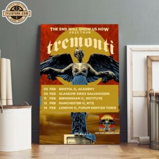 Tremonti The End Will Show US How 2025 Uk Tour Poster Canvas