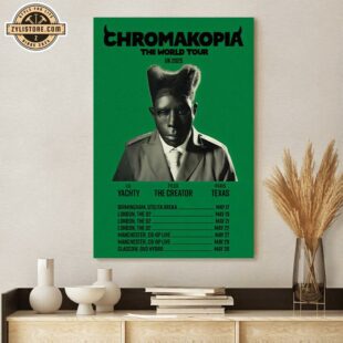 Tyler The Creator Chromakopia 2025 UK Arena Tour Poster Canvas