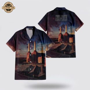 Animals Album Cover Flying Pig Battersea Power Station Hawaiian Shirt