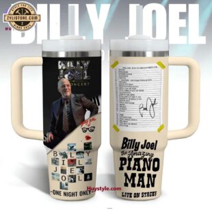 Billy Joel Music Tumbler 40oz Handle