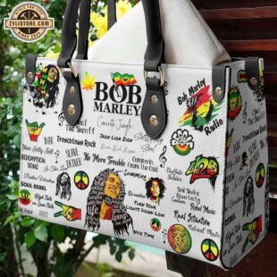 Bob Marley Music Leather Handbag