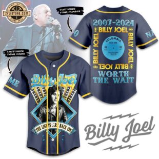 Custom Name And Number Billy Joel Worth The Wait Baseball Jersey