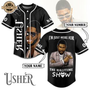 Custom Name And Number Usher Baseball Jersey Shirt