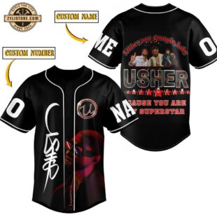 Custom Name And Number Usher Music Baseball Jersey Shirts