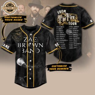 Custom Name And Number Zac Brown Band Baseball Jersey Shirt