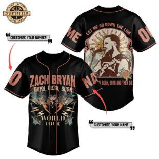 Custom Name And Number Zach Bryan Music Baseball Jersey Shirt