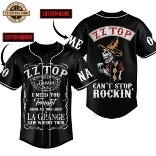 Custom Name And Number ZZ Top Skull Baseball Jersey Shirt