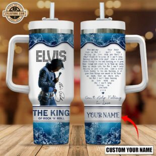 Custom Name Elvis Presley Music Memorial Stanley Stainless Steel Tumbler 40Oz With Handle