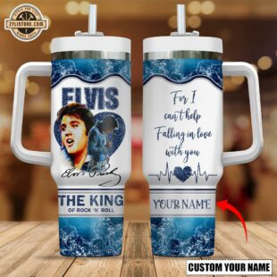 Custom Name Elvis Presley Music Stanley Stainless Steel Tumbler 40Oz With Handle