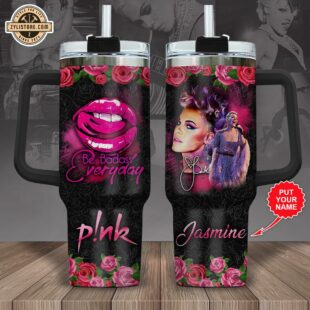 Custom Name PINK Music Stanley Stainless Steel Tumbler 40Oz With Handle