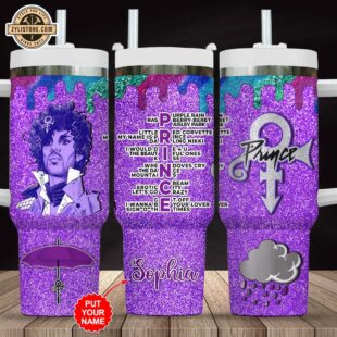 Custom Name Prince Music Stainless Steel Tumbler 40Oz With Handle