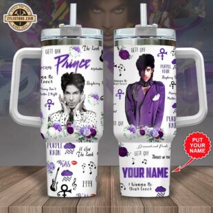 Custom Name Prince Music Stanley Stainless Steel Tumbler 40Oz With Handle