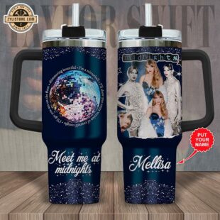 Custom Name Taylor Swift Meet Me At Midnights Stanley Stainless Steel Tumbler 40Oz With Handle