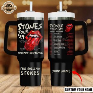 Custom Name The Rolling Stones Band Stanley Stainless Steel Tumbler 40Oz With Handle