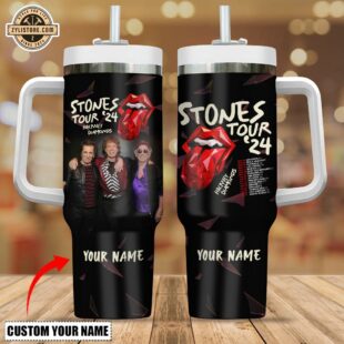 Custom Name The Rolling Stones Tour 2024 Stanley Stainless Steel Tumbler 40Oz With Handle