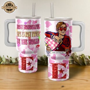 Elton John Happy Valentine Stanley Stainless Steel Tumbler 40Oz With Handle