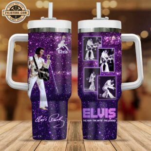 Elvis Presley Rhinestones Music Stanley Stainless Steel Tumbler 40Oz With Handle