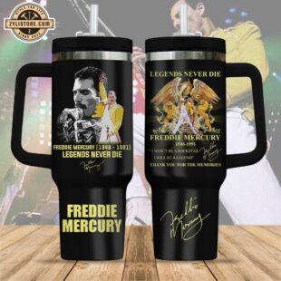 Freddie Mercury Legends Never Die Stanley Stainless Steel Tumbler 40Oz With Handle