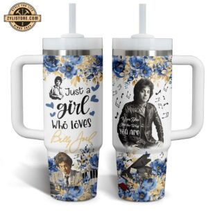 Just A Girl Who Love Billy Joel Music Tumbler 40oz Handle