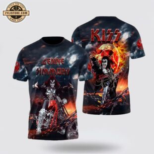 Kiss Band Music Fire All Over Print T-Shirt