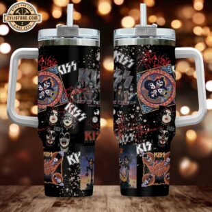 Kiss Band Music Stanley Stainless Steel Tumbler 40Oz With Handle