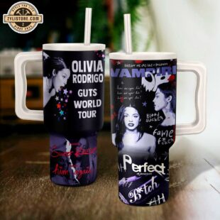 Olivia Rodrigo Guts World Tour Music Stanley Stainless Steel Tumbler 40oz With Handle