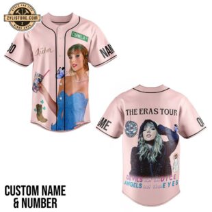 Personalized Name And Number Taylor Swift The Era Tour Music Baseball Jersey Shirt