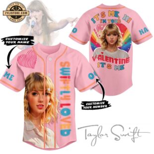 Personalized Name And Number Taylor Swift Valentine Baseball Jersey Shirt