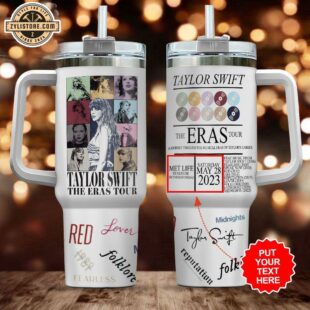 Personalized Name RED Taylor Swift The Eras Tour 40oz Stanley Tumbler