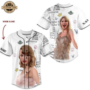 Personalized Name Taylor Swift Music Baseball Jersey Shirt