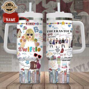 Personalized Name Taylor Swift Swiftie 40oz Stanley Tumbler