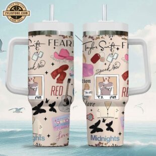 Taylor Swift Album Swiftie Collection Music Tumbler 40oz With Handle