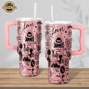 Taylor Swift Lover Album Music Tumbler 40oz With Handle