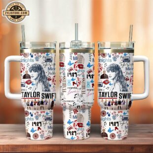 Taylor Swift Music Midnights Tumbler 40oz With Handle