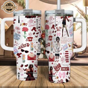 Taylor Swift Red Album Swiftie Stanley Stainless Steel Tumbler 40oz With Handle