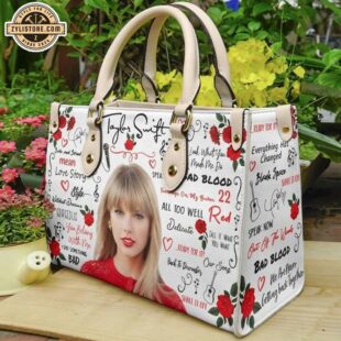 Taylor Swift Rose Music 1989 Leather Handbag