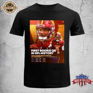 Washington Commanders Jayden Daniels First Rookie QB In NFL History 2024 Unisex T-Shirt