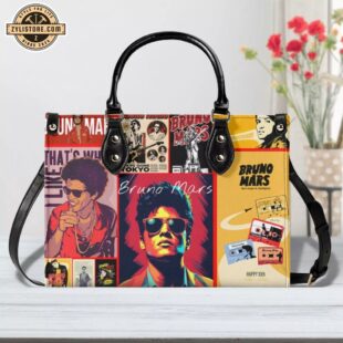 Bruno Mars Music Leather Handbag