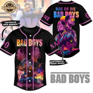 Custom Name And Number Bad Boys Ride Or Die Music Baseball Jersey For Fans