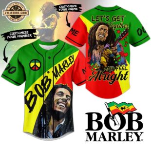 Custom Name And Number Bob Marley Music Baseball Jersey For Fans