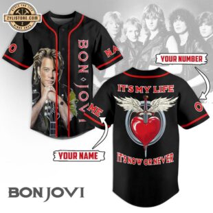 Custom Name And Number Bon Jovi Music Baseball Jersey For Fans