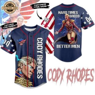 Custom Name And Number Cody Rhodes 3D Baseball Jersey Shirt