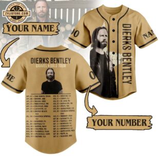 Custom Name And Number Dierks Bentley 3D Baseball Jersey Shirt