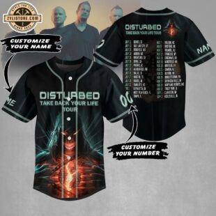 Custom Name And Number Disturbed 3D Baseball Jersey Shirt